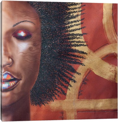 Rainbow Lips Canvas Art Print - Art by Black Artists