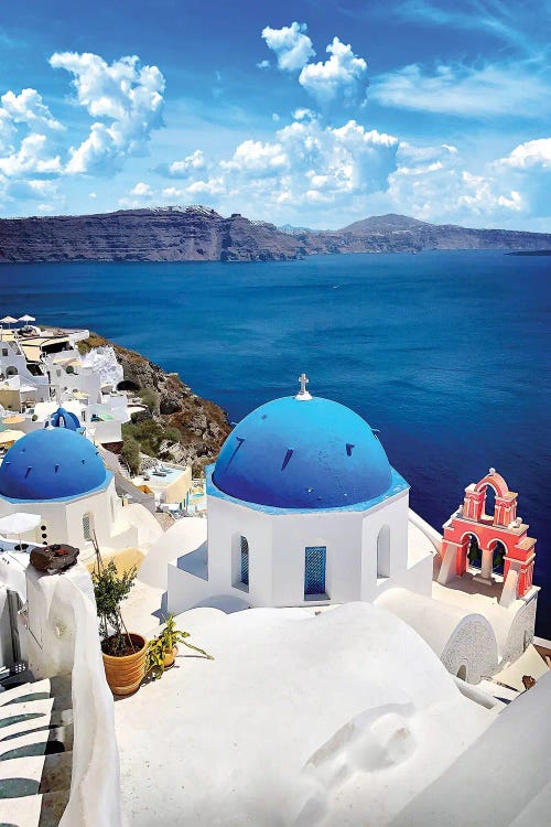 Roof As Blue As The Sky, Oia, Santorin, Greece by Florian Olbrechts wall art