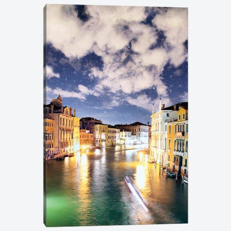 The Night In Venice Reveals Dreamy Skies Canvas Print #FOL21} by Florian Olbrechts Art Print