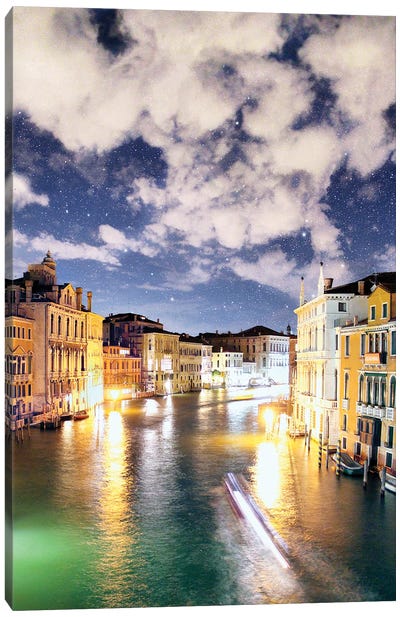 The Night In Venice Reveals Dreamy Skies Canvas Art Print - Florian Olbrechts