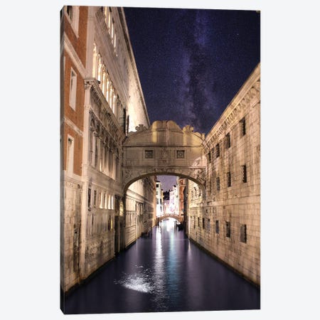 Venice Summer Night, Ponte Dei Sospiri Canvas Print #FOL26} by Florian Olbrechts Canvas Wall Art
