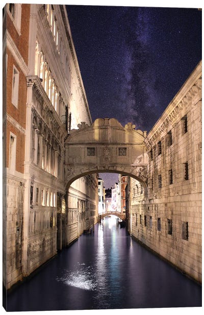 Venice Summer Night, Ponte Dei Sospiri Canvas Art Print - Florian Olbrechts