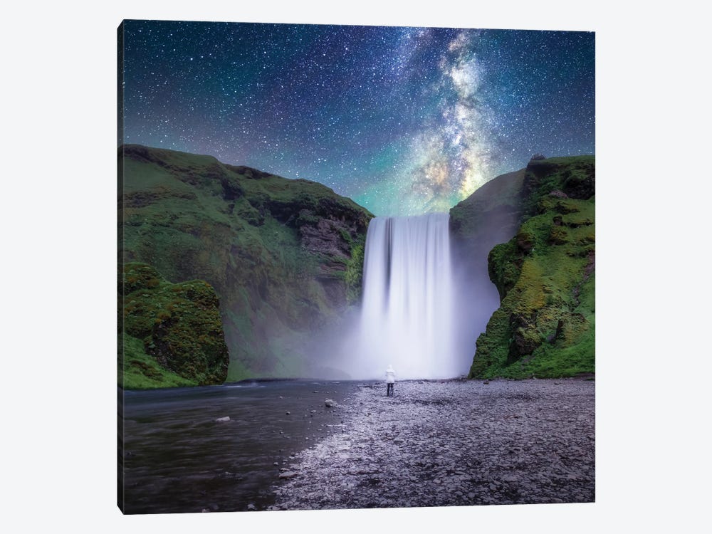 Long Exposure Shot In Iceland by Florian Olbrechts 1-piece Canvas Wall Art