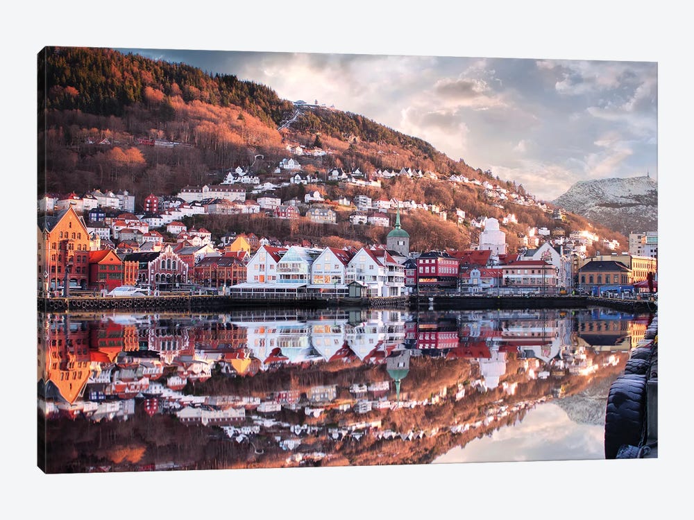 Bergen Reflections, Norway by Florian Olbrechts 1-piece Art Print