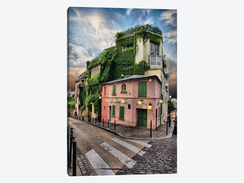 La Maison Rose, Montmatre, Paris by Florian Olbrechts 1-piece Canvas Print