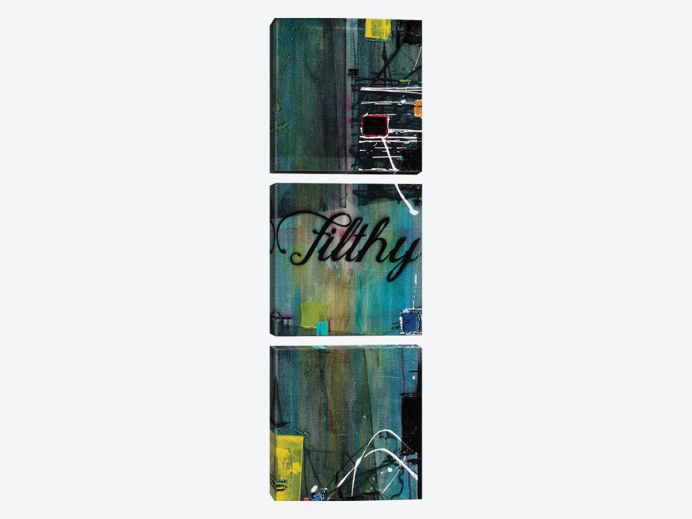Filthy by Jason Forcier 3-piece Canvas Wall Art