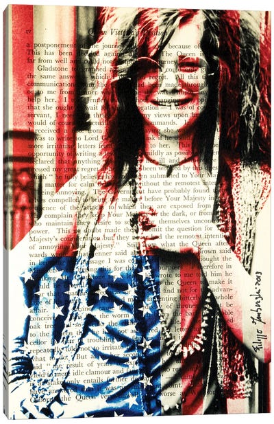 Janis Joplin Canvas Art Print - Rock-n-Roll Art