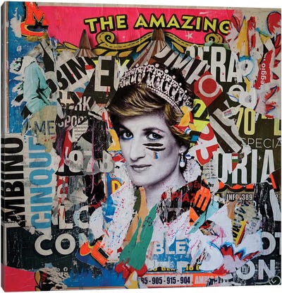 Hang In There Canvas Art Print - Princess Diana