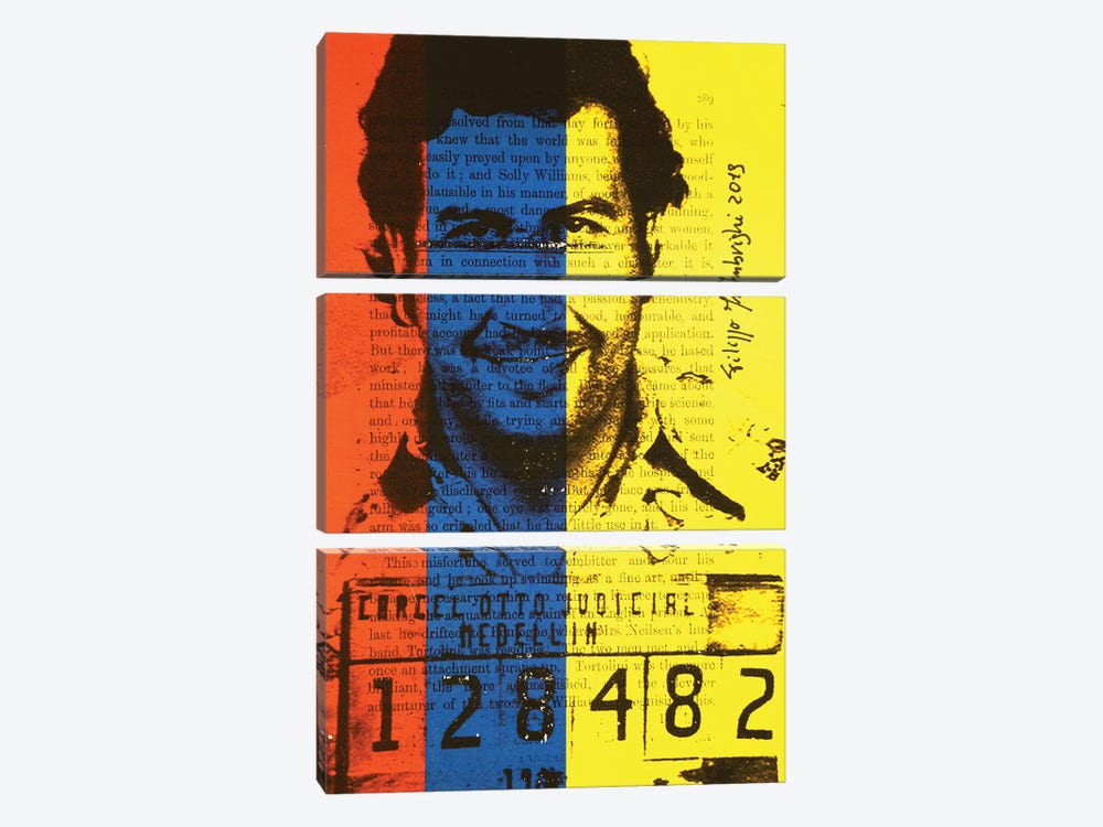 Pablo Escobar by Filippo Imbrighi 3-piece Canvas Art Print