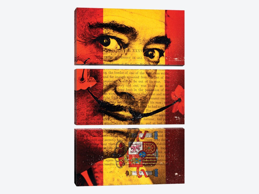 Salvador's Mustache by Filippo Imbrighi 3-piece Canvas Wall Art