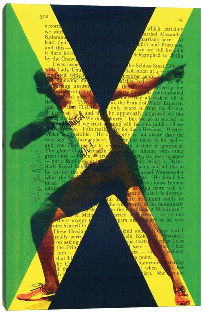 Usain Bolt Canvas Art Print - Caribbean Culture