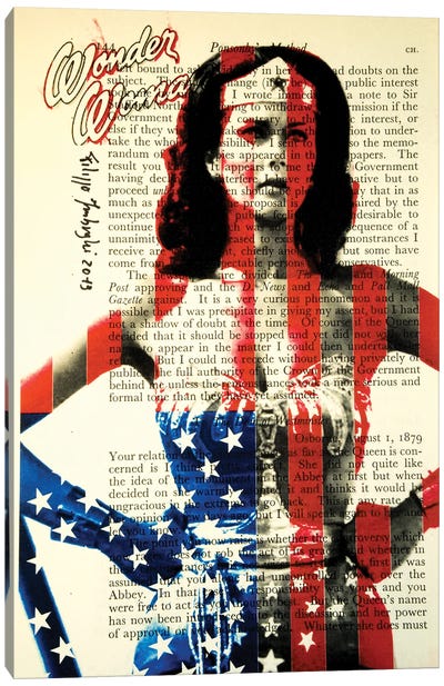 Wonder Woman Canvas Art Print - Filippo Imbrighi