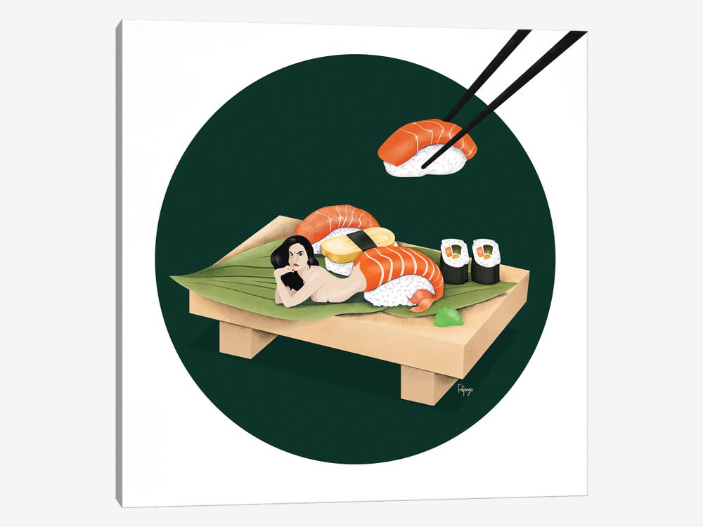 Sushi by Fatpings Studio 1-piece Canvas Print