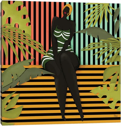African Vibes Canvas Art Print - Stripe Patterns