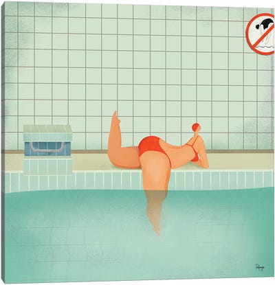 Swimmer I Canvas Art Print - Fatpings Studio