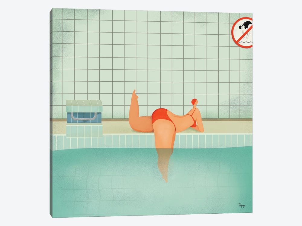 Swimmer I by Fatpings Studio 1-piece Art Print