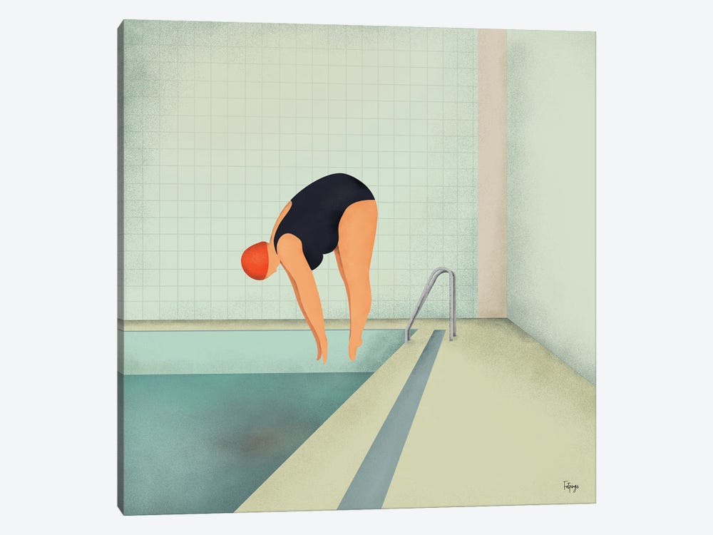 Swimmer II by Fatpings Studio 1-piece Canvas Art