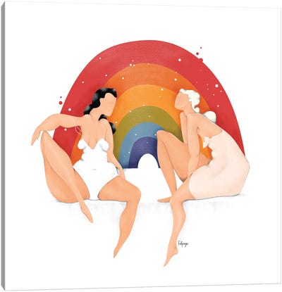 Under The Rainbow Canvas Art Print - For Your Better Half