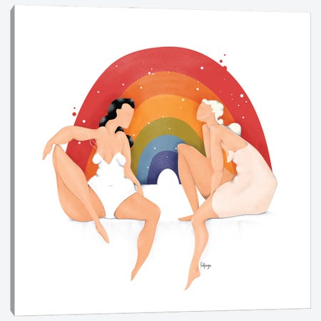 Under The Rainbow Canvas Print #FPS26} by Fatpings Studio Canvas Art