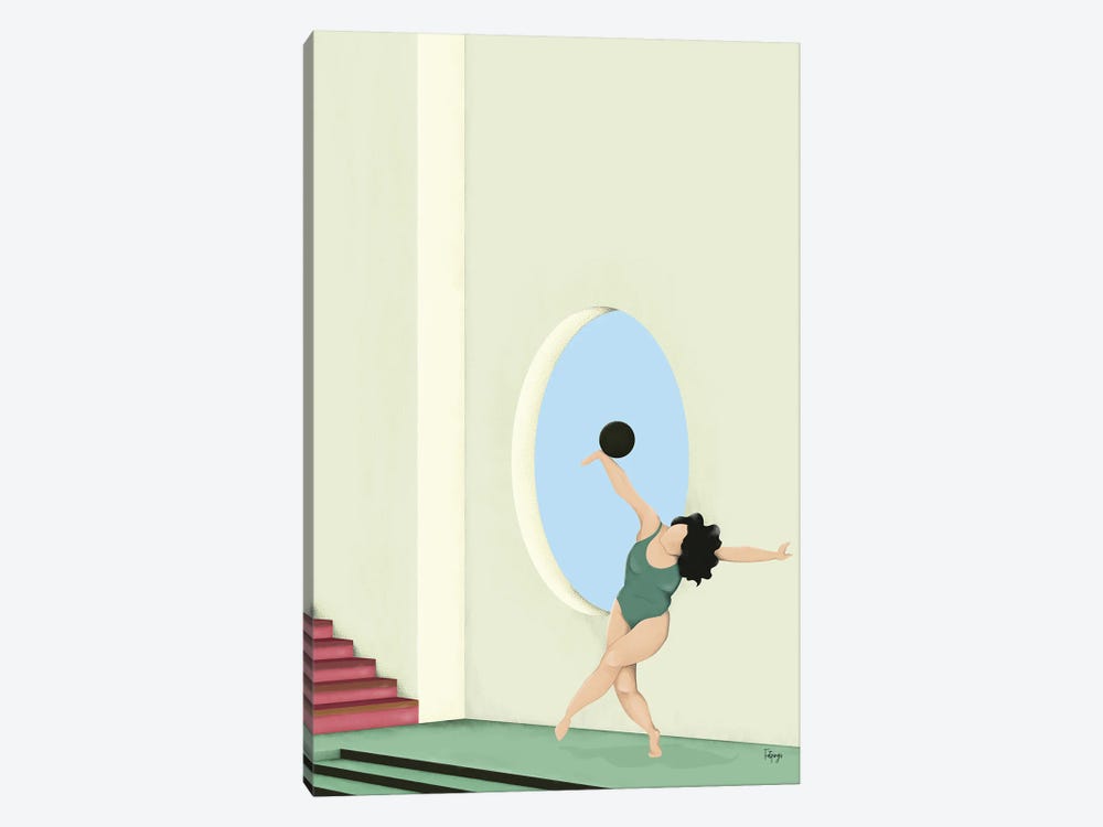 Balance Series - Green by Fatpings Studio 1-piece Canvas Art