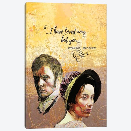 Jane Austen - Love Quote - Persuasion - B Canvas Print #FPT103} by Fanitsa Petrou Canvas Print