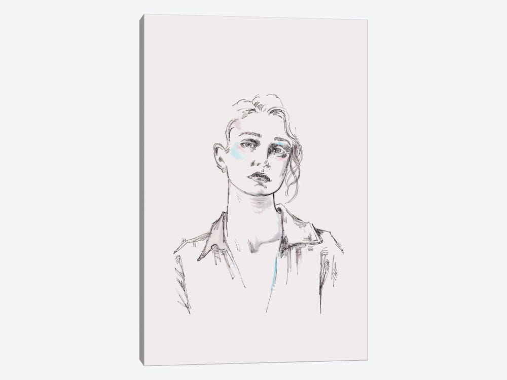 Line Drawing Portrait Of A Woman I by Fanitsa Petrou 1-piece Art Print