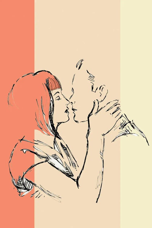 Lovers Kissing by Fanitsa Petrou wall art