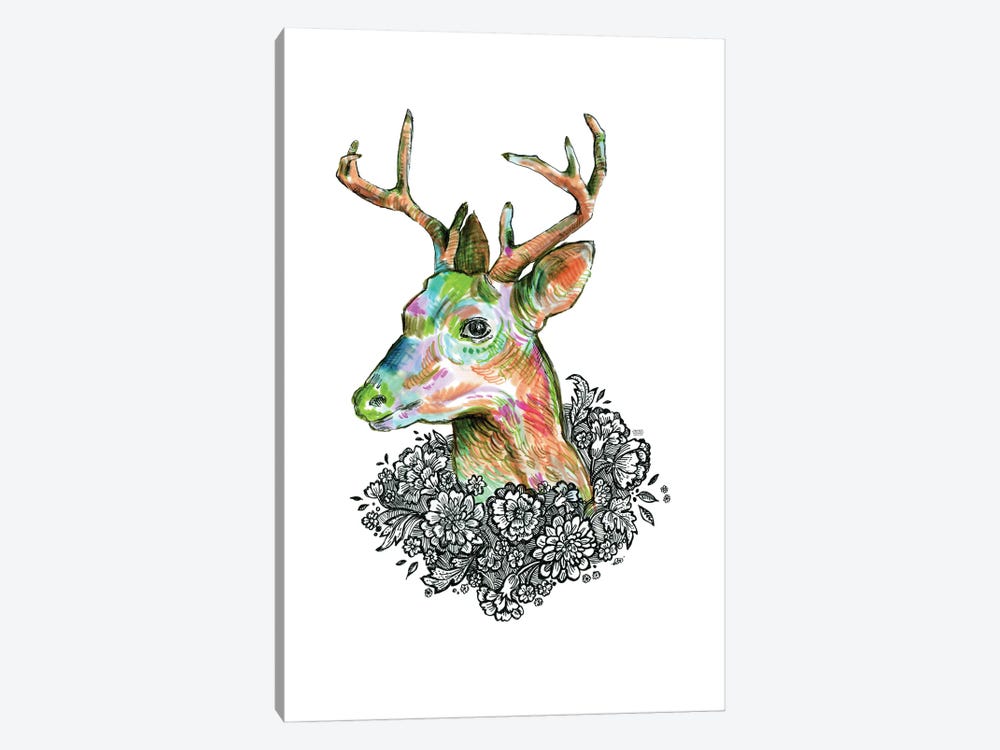 Floral Deer II by Fanitsa Petrou 1-piece Art Print