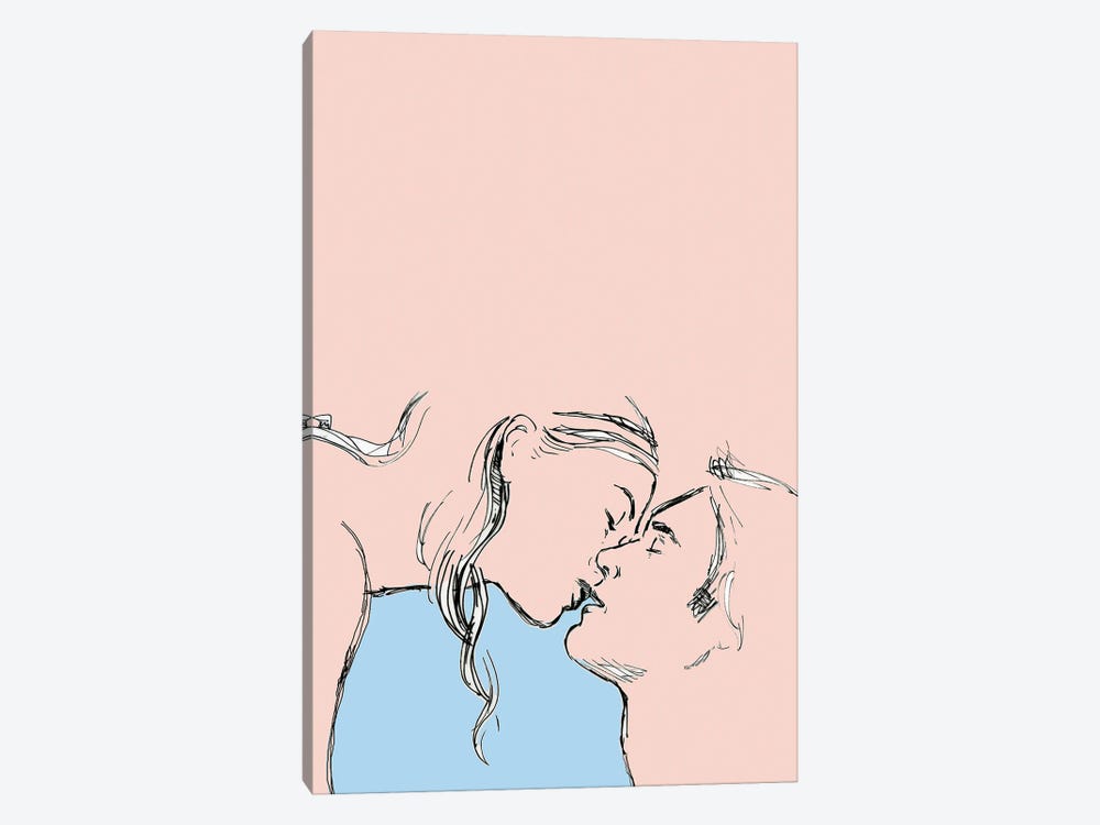 Kissing by Fanitsa Petrou 1-piece Canvas Art Print
