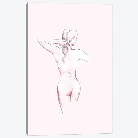 Nude Line Art Canvas Print #FPT140} by Fanitsa Petrou Canvas Art Print
