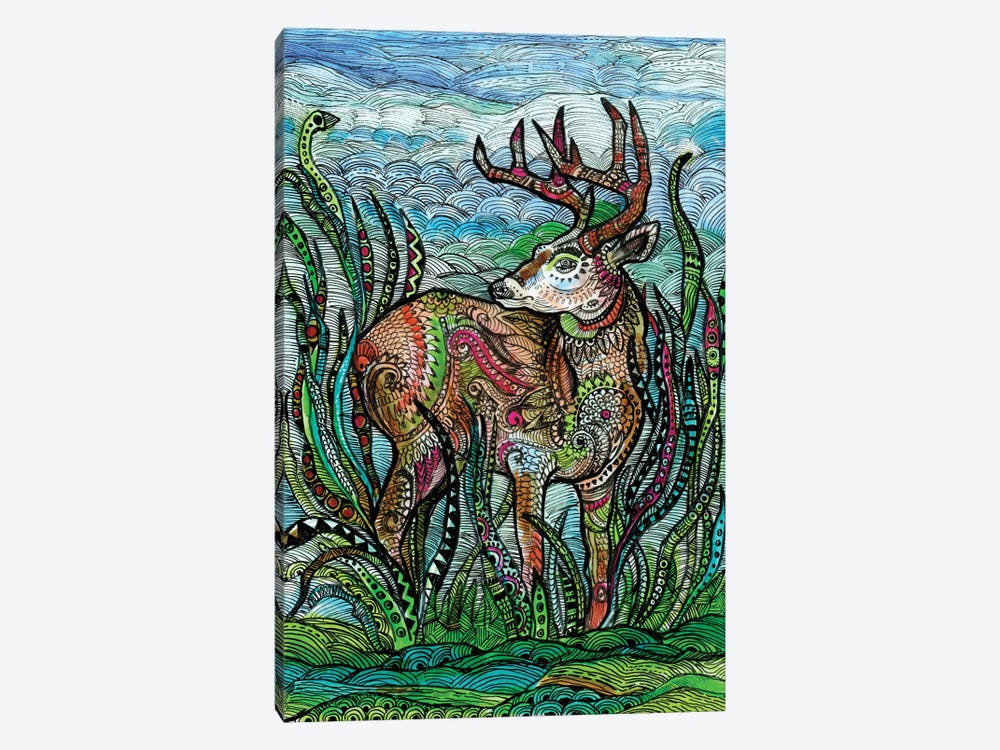 Deer In A Meadow by Fanitsa Petrou 1-piece Canvas Art
