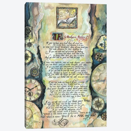 Calligraphy Of The Poem If By Rudyard Kipling Canvas Print #FPT152} by Fanitsa Petrou Canvas Wall Art