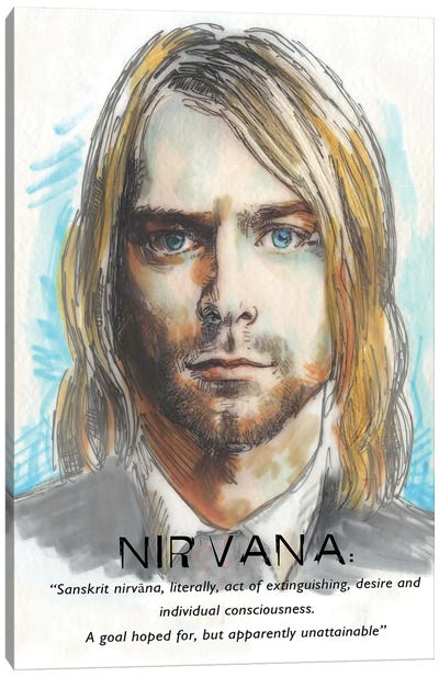 Nirvana Canvas Art Print - Kurt Cobain