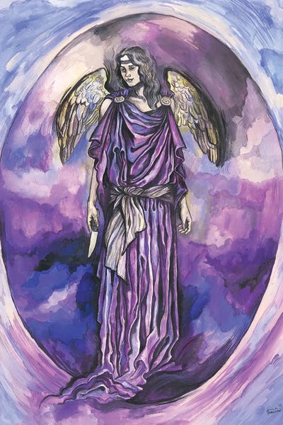 The Seven Archangels - Archangel Zedkiel by Fanitsa Petrou canvas print