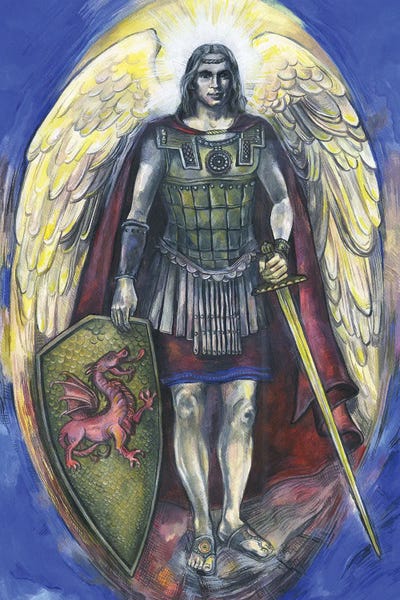 Christianity: The Seven Archangels - Archangel Michael With Sword by Fanitsa Petrou