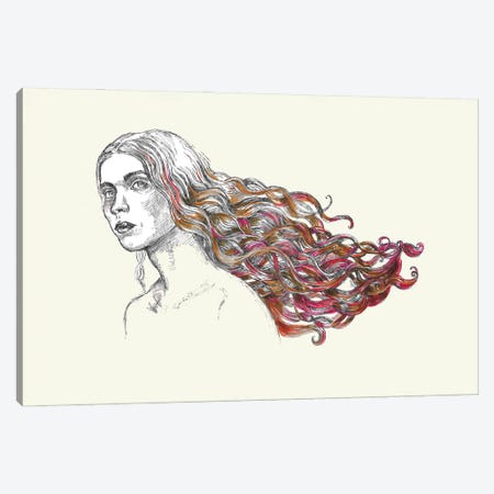 Red Hair Canvas Print #FPT164} by Fanitsa Petrou Canvas Artwork