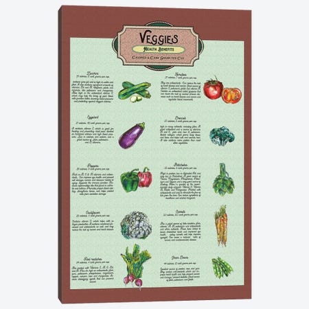 Veggies - Carps Per Cup Chart Canvas Print #FPT169} by Fanitsa Petrou Canvas Art Print
