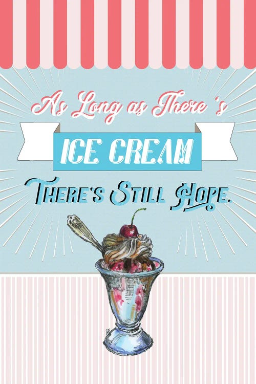 Kitchen Retro Poster - Ice Cream