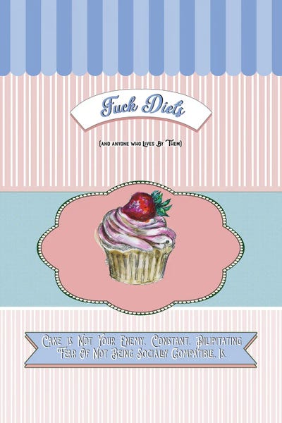 Crude Humor: Kitchen Retro Poster - Feminist Art by Fanitsa Petrou