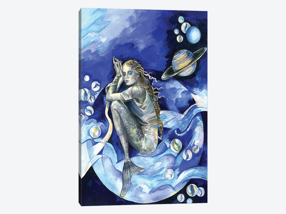 Blue Mermaid by Fanitsa Petrou 1-piece Art Print