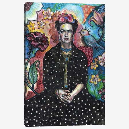 Frida Canvas Print #FPT18} by Fanitsa Petrou Art Print