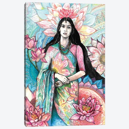 Lotus Flower Canvas Print #FPT193} by Fanitsa Petrou Canvas Wall Art