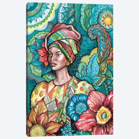 African Flower Canvas Print #FPT194} by Fanitsa Petrou Canvas Print