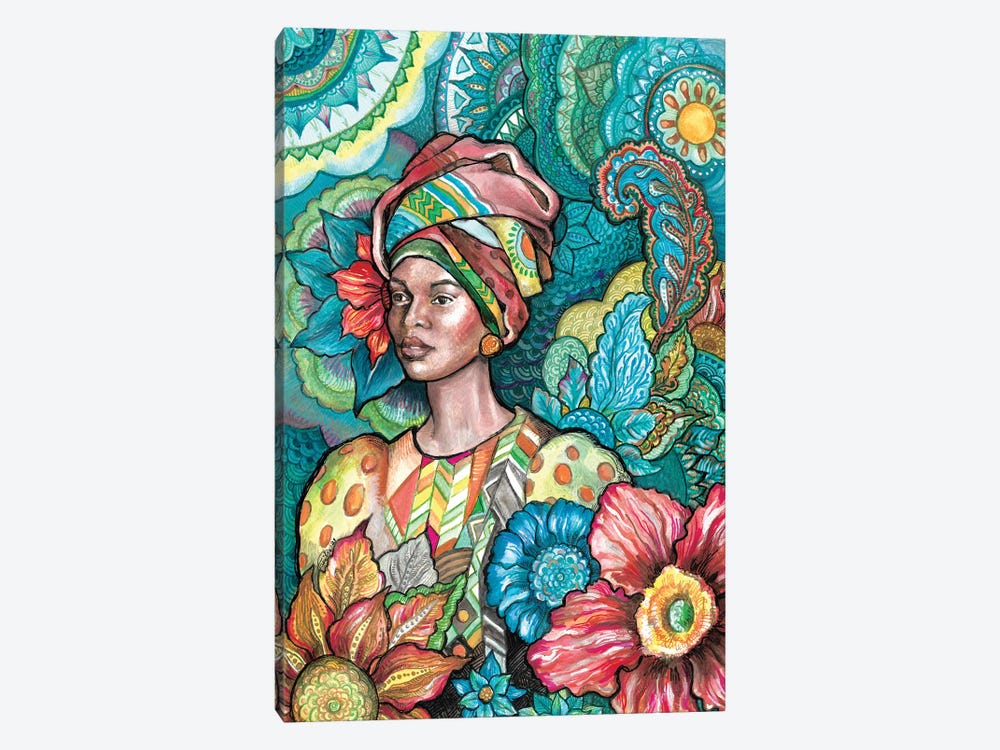 African Flower by Fanitsa Petrou 1-piece Canvas Wall Art