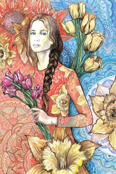 Art Nouveau Redux: Tulips and Daffodils by Fanitsa Petrou