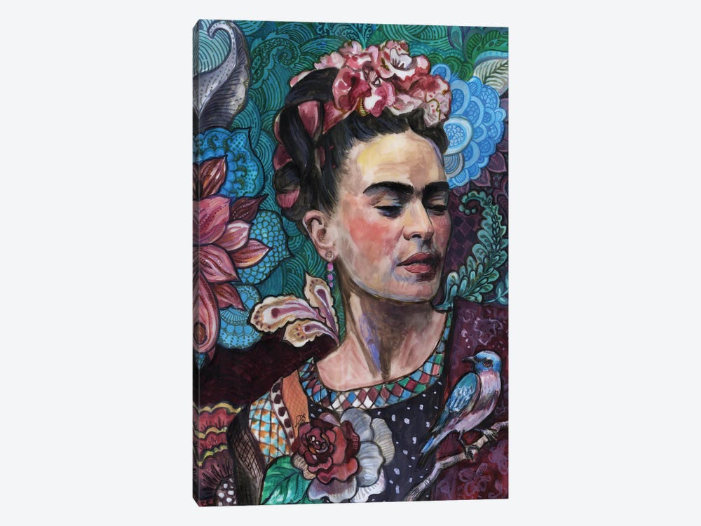 Frida - Birds And Flowers by Fanitsa Petrou 1-piece Canvas Artwork