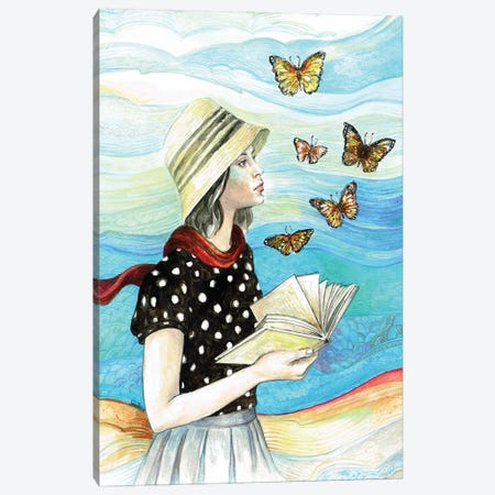 Thoughts Like Butterflies Canvas Print #FPT200} by Fanitsa Petrou Canvas Artwork