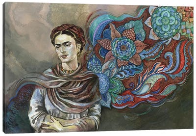 Frida Floral I Canvas Art Print - Similar to Frida Kahlo