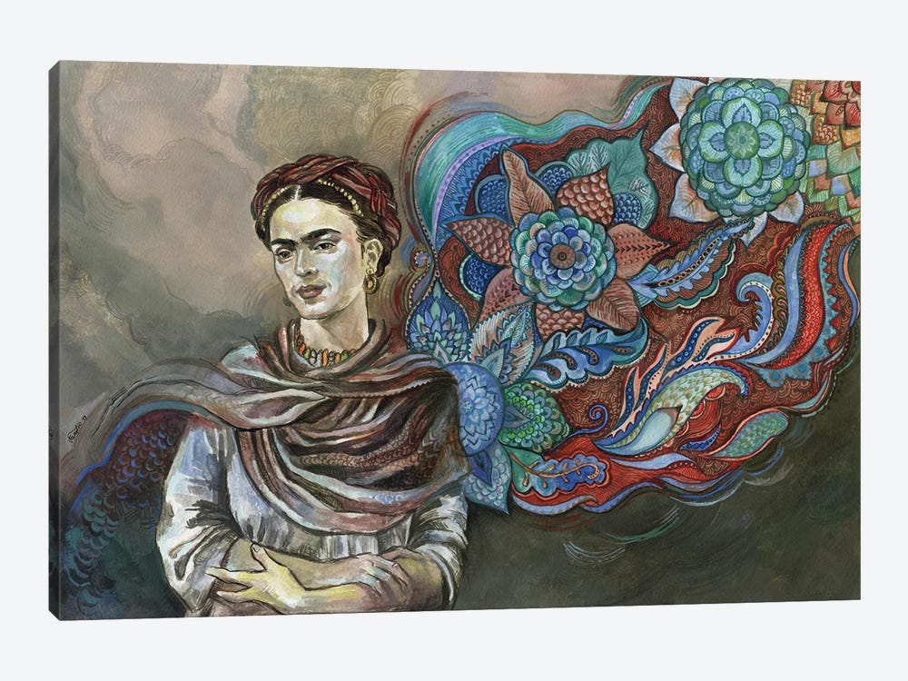 Frida Floral I by Fanitsa Petrou 1-piece Canvas Art