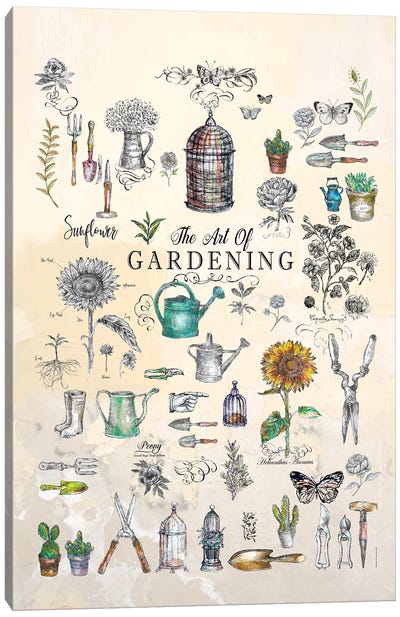 The Art Of Gardening Canvas Art Print - Gardening Art